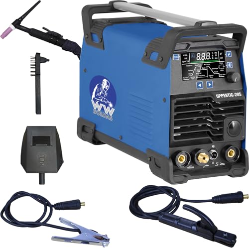 Inversora Máquina De Solda Tig Alta Frequência Pulsada, 200A, Uppertig-205 220V, Spot Tig e MMA WWSo