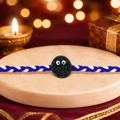 Image of DeoDap Rakhi with Chocolate for Brother - Oreo Biscuit Kids Style Rakhi with Choco Magic Chocolate 32 Gm, Tilak Set, Silver Color Pooja Coin, Greeting Card - Traditional Raksha Bandhan Combo Set