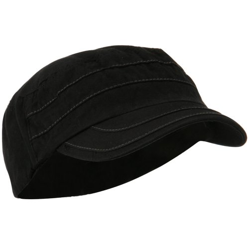 Hatiya Checkered Flower Army Cap - Black Osfm #TOP3