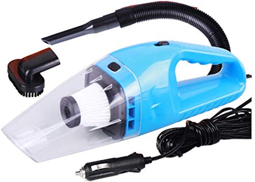 Car Accessories Vacuum Cleaner Small Handheld Portable Mini High Power Ineterior Detailing for Women & Men 120W 4000pa with Cigarette Plug Cleaning Carpet Dirt, Pet Hair VC360 - Blue