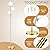 Sucolite 69" 3-Globe Mid Century Floor Lamp for Living Room, Modern Dimmable Tall Standing Lamp with Frosted Glass Shades, Contemporary Gold Pole Lamp for Bedroom Office, 3 LED Bulbs Included
