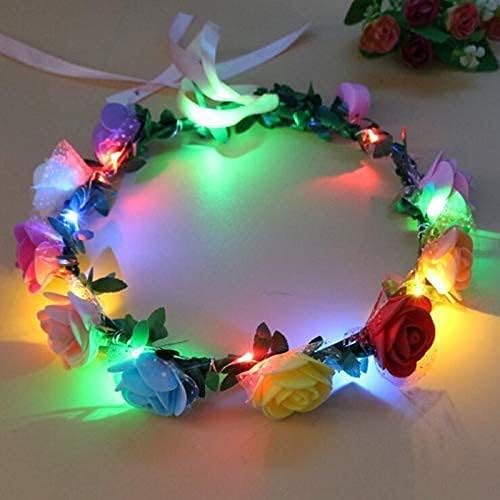 GenericPartyMane Tiara for Girls Floral Crown/Birthdays Parties Celebrations Tiara Crown (Multi Colour) 1pcs