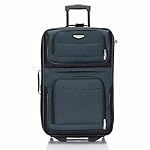 Travel Select Amsterdam Softside Expandable Luggage with Rolling Wheels, Navy, 25-Inch Medium - Image 2
