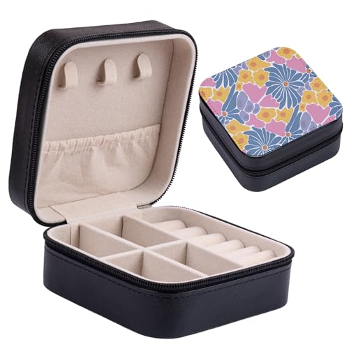 Framendino, Caixa organizadora de couro com sublimação quadrada para anéis e brincos e colar