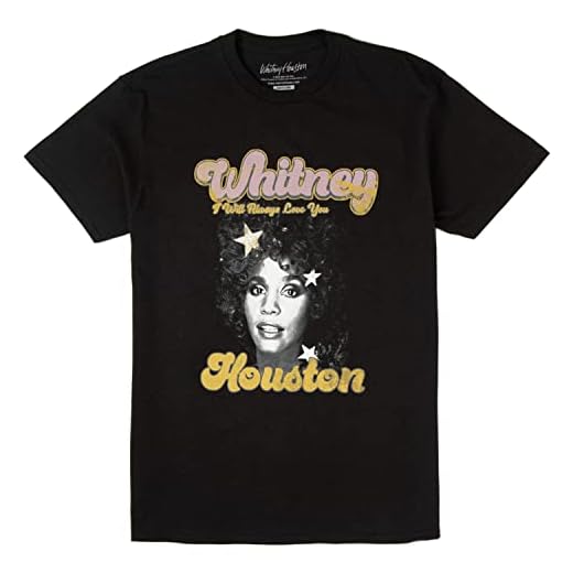 Whitney Houston Mens R&B Shirt The Voice Greatest Singer of All Time - Classic Tour Merch Tee (Black, Medium)