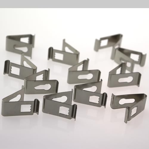 Image of 50PCS V Shape Spring Buckle Photo Frame Hardware Accessories Bow Shape Shrapnel Crimp 1x1in Picture Photo Frame Metal Spring Swivel Clip Hook For 3D Printer Bed Decorative Frame