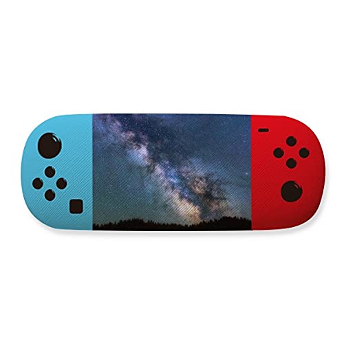 Étui de rangement pour lunettes bleu foncé au motif étoiles et nuages pour protection au quotidien