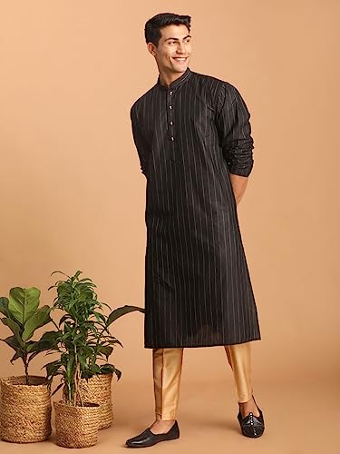 Image of VASTRAMAY Men's Cotton Blend Kurta Pyjama Set (PS)