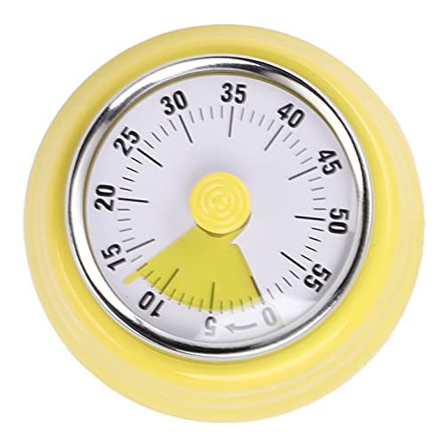 Timer Doméstico, Timer de Aço Inoxidável, Adsorção de Magnetita, Fácil de Usar para a Escola (Amarel
