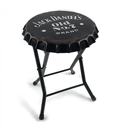 Vintage Parts 323926 Folding Jack Daniel’s Whiskey Bottle Cap Stool or Side Table