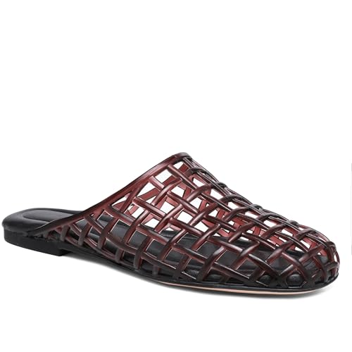 Clear Jelly Shoes for Women Slip on Jelly Mesh Slides Comfortable Closed Toe Flats Sandals Summer Beach Slippers.