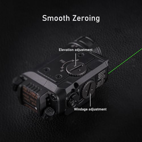 Image of RovyVon GL4 Pro+ Upgraded Crossbolt 4-in-1 Rail-Mounted Flashlight with Adjust Rail Adapter, 400 Lumens White Light, Visible Green Beam, IR Illuminator and IR Beam, and Remote Control Compatible
