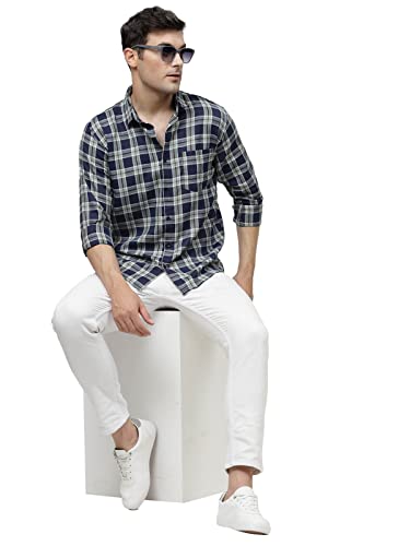 Image of ELYYORK Men's Checkered Regular Fit Shirt