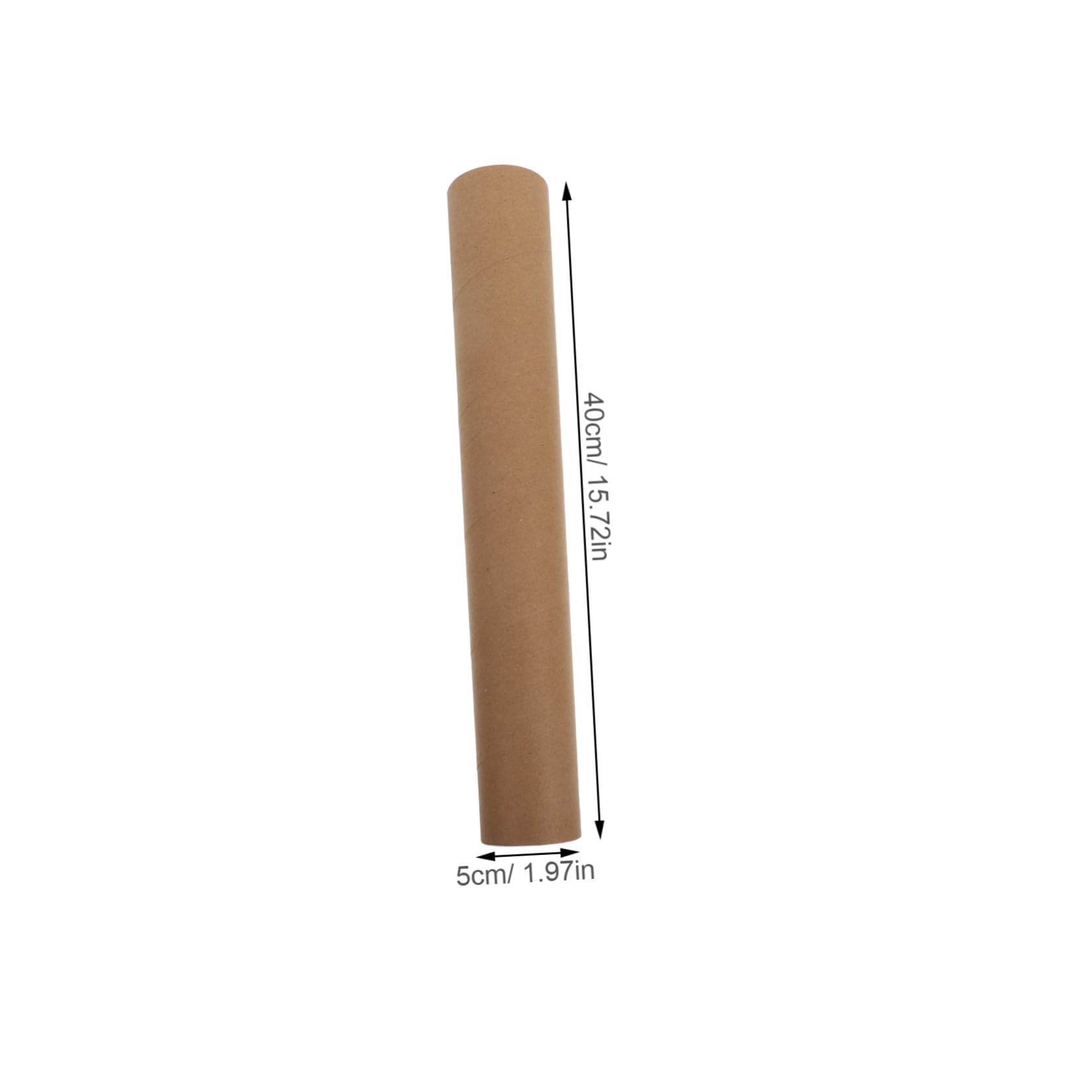 OSALADI 10 Tubos De Cartón Para Almacenar Carteles Papel Cartón Papel Kraft Con Tapa Marrón
