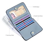Toughergun Women’s Small Slim Leather Wallet with RFID Protection, Compact Bifold Mini Purse with Clear ID Window - Image 3
