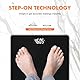 GRIFEMA GA2001-1 Personenwaage Digital, Waage Personen mit Hochpräzisions-Sensoren, Körperwaage mit Step-On-Technik, Schwarz