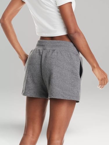 U.S. Polo Assn. French Terry Sweat Shorts Women, Poly-Cotton Lounge Sweatpants Shorts for Women3
