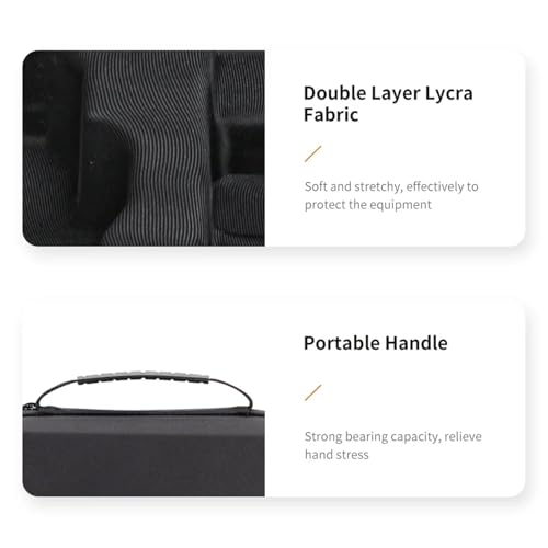 Image of VERTUS Carrying Case for DJI Mini 4 Pro || Hard Shell Storage Case Accessories for RC 2 Controller, with Shoulder Strap, Waterproof, Shockproof Features (Black)