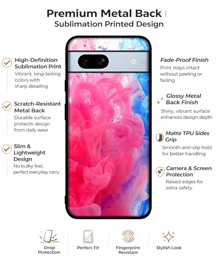 Image of Fractal Paint Design Premium 2D Printed Metal Back Case Cover for Google Pixel 7A 5G