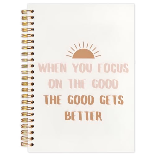 Carnet à spirale inspirant NATSUNO 14x21cm | Couverture rigide et pensées positives au quotidien