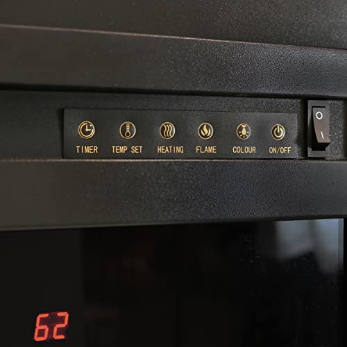 Sunnydaze Cozy Warmth 28-Inch Indoor Electric Fireplace Insert - 9 Color Options For Flames/Logbed #TOP5