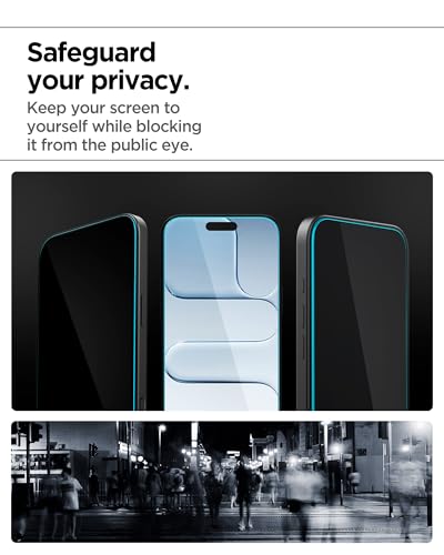 Image of Spigen AlignMaster S Privacy Tempered Glass Screen Protector Guard for iPhone 17 Pro [2 Pack]