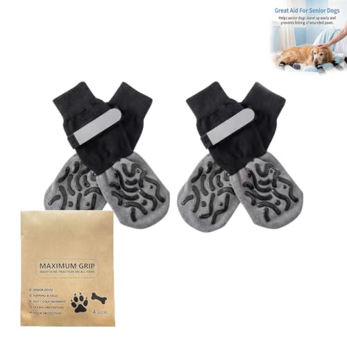 dravix Chaussettes Chien Antidérapantes Lot de 4, Protection des Pattes avec Sangles Réglables, Chaussons Antiglisse pour Sols Intérieurs, Accessoires pour Chiens – vue 7
