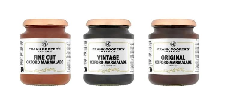 Frank Cooper's Oxford Marmalade Variety Pack, Original, Fine Cut, Vintage Orange, 454g Each, 3 Jars