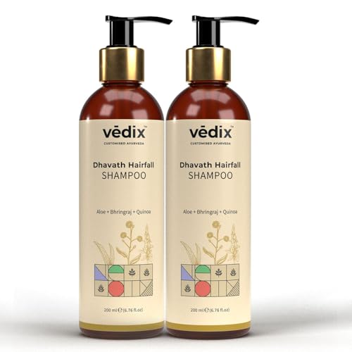 Vedix Dhavath Hair Fall Control Shampoo For Normal-Oily Hair | Ayurvedic Shampoo for Men & Women | Combo Pack | 200 ml*2