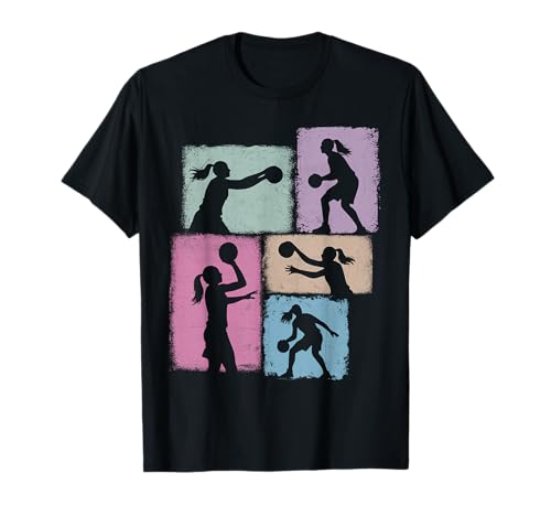 Basketball Player Collage T-Shirt for Women Kids Girls
