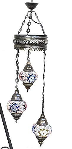 Lámpara Turca iluminación 3 globos