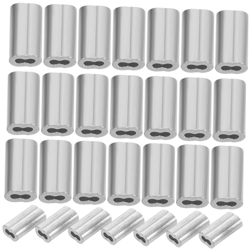 COSMEVIVI Aluminum Crimping Sleeves 8-Shaped Design Wire Rope Clamp Wire Cable Sleeve Crimp Tool