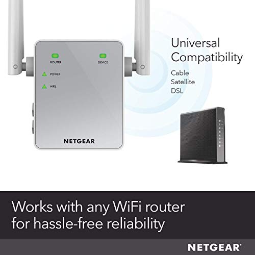 NETGEAR WiFi Range Extender EX3700 - Coverage up to 1000 sq.ft. and 15 Devices with AC750 Dual Band Wireless Signal Booster & Repeater (up to 750Mbps Speed), and Compact Wall Plug Design