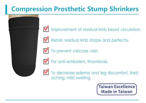 Image of Prosthetic Stump Shrinkers- Above Knee, 30cm, Compression, Amputee Socks, 20-30, Daily use, Taiwan Excellence XL