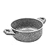 Zanetti - Pietra Rara, Casseruola Antiaderente in Alluminio Effetto Pietra, Maniglie Soft Touch, Diametro 20 cm, Made in Italy
