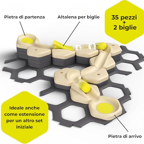 Ravensburger - Gravitrax Junior Starter Set S | Pista Biglie Con 38 Pezzi | Rompicapo Bambini Con Le Biglie | Giochi Bambino 3 Anni Maschio | Giochi Per Bambini Compatibili Con Tutti I Gravitrax - 2