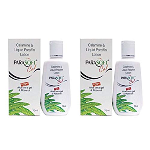 Parasoft Cal Body Moisturizing Lotion With Calamine, Aloe vera And Rose Oil for Soothing, Restoring & Relief Irritating Rashes - 70 ml (Pack of 2)