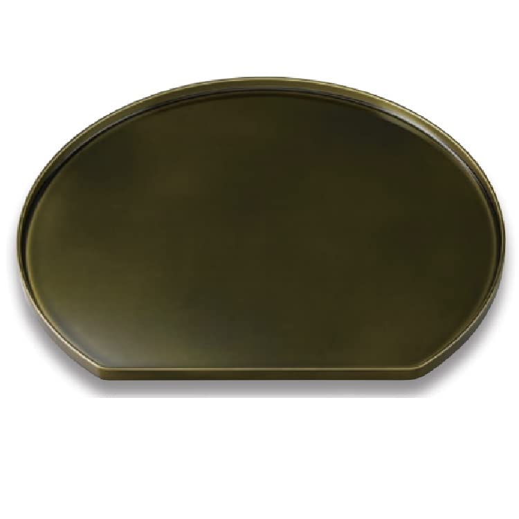 Amazon｜越前漆器 漆遊館 金溜(漆塗風) 裏黒 切立半月膳 (13寸(39.4