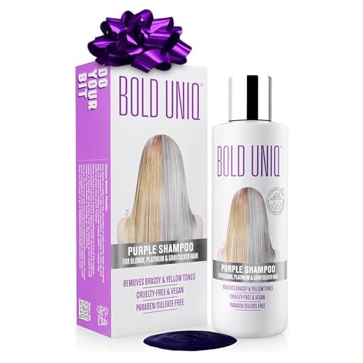Purple Shampoo for Blonde Hair - Blonde Toner Eliminates Brassy Yellow Tones for Bleached, Platinum, Bleached, Gray, Ash, Silver & Blonde Hair - Paraben & Sulfate-Free, Cruelty-Free & Vegan - 8 Fl Oz