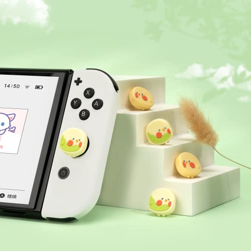 Geekshare Fat Chicken Thumb Grip Caps, Soft Silicone Joystick Cover Compatible With Nintendo Switch /Oled/ Switch Lite,4Pcs #TOP6