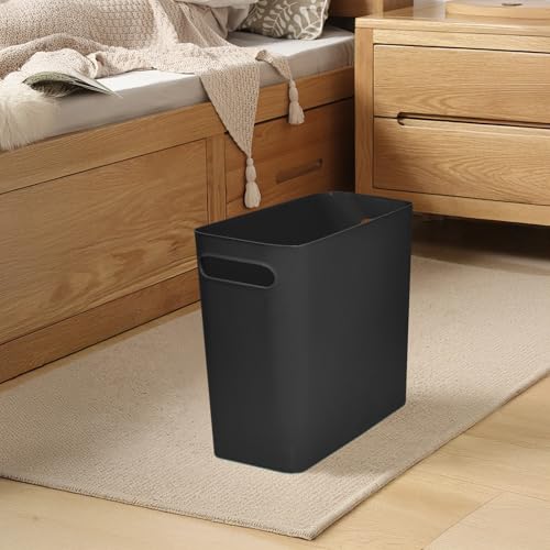 Caneca rectangular pequeña de plástico negro 1.8 gal miniatura 3