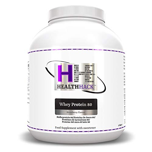 Preisvergleich Produktbild Health Hack Whey Proteinpulver, 2,5 kg, Erdbeere