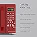 Farberware FMO11WEIRD 1.1 Cu. Ft. 1000-Watt Compact Microwave Oven, Red – Stylish Countertop Microwave with Child-Lock, Reheat Function, Express Cook, and Kitchen Timer