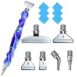 LIBIFUN 14pcs Metal Screw Thread Tips Diamond Painting Pen Kits, a Diamond Art Pen, 6pcs Tips, 6 Glu