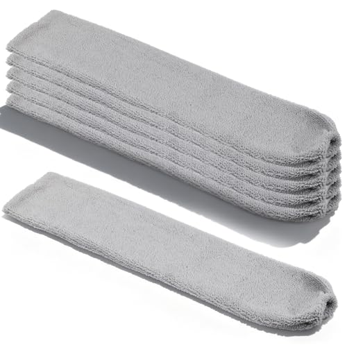 Lot de 6 brosses de nettoyage interchangeables, en microfibre, chiffons lavables, pour plumeau télescopique, nettoyeur de poussière, pour canapé-lit, sol de meubles, trappe de ménage (40 × 9 cm)