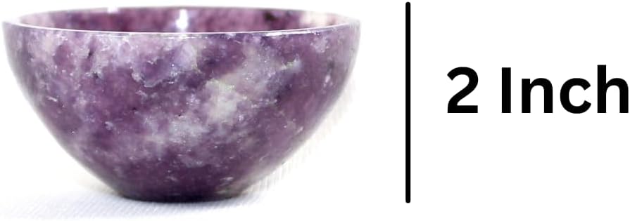 Jet Amethyst Gemstone Bowl (Approx 2 Inch) – Natural Purple Crystal Decorative Mini Bowl