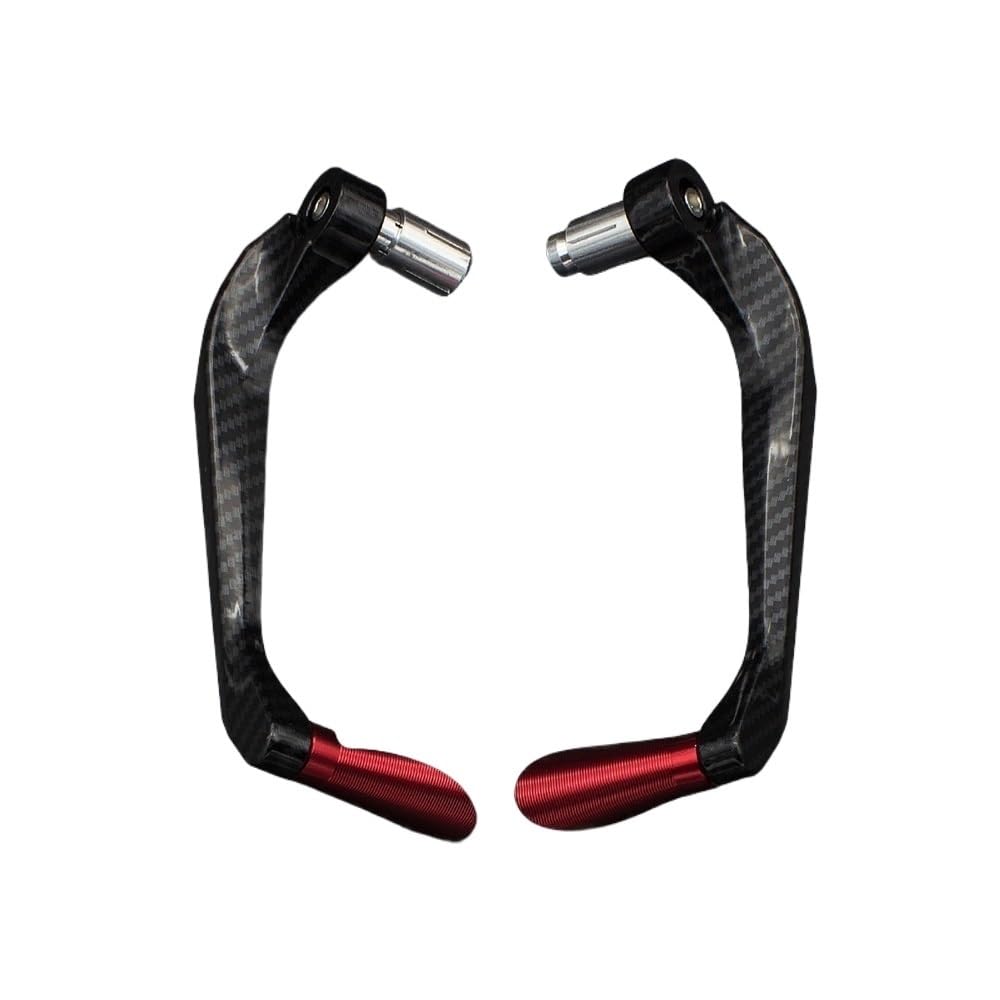 Beqlxta One Color Brake Lever Guard Fiber Carbon Motorcycle Brake Clutch Lever Guards Protection Hand Guard 7/8" 22Mm Universal Handlebar Handguard Accessories