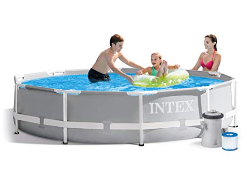 3in1 Set Stahlrahmenbecken Prism 305 x 76 cm Gartenpool Metal Frame Intex 26700 mit Filterpumpe 1250 L/S