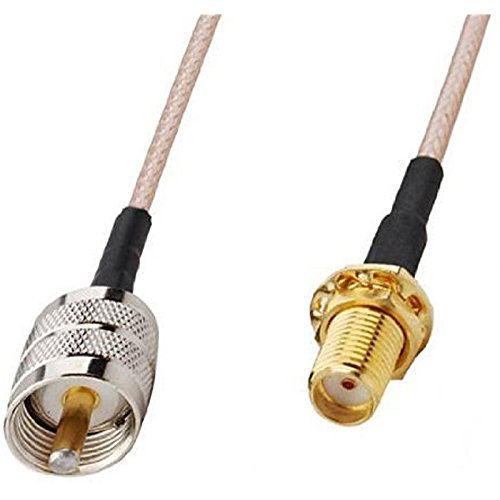 Handheld Antenna Cable SMA Female to UHF PL-259 Male Adapter Pigtail Jumper Coax Cable RG316 for Wireless 15cm Ships from USA