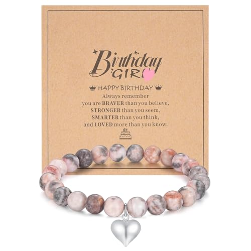 Image of morniface Inspirational Gifts for Women,Natural Stone Bracelet for Mom Daughter Friends Sister Wife Grandma Aunt